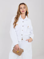 Giacca Bomber in Velluto a Coste con Spille (Hailey)