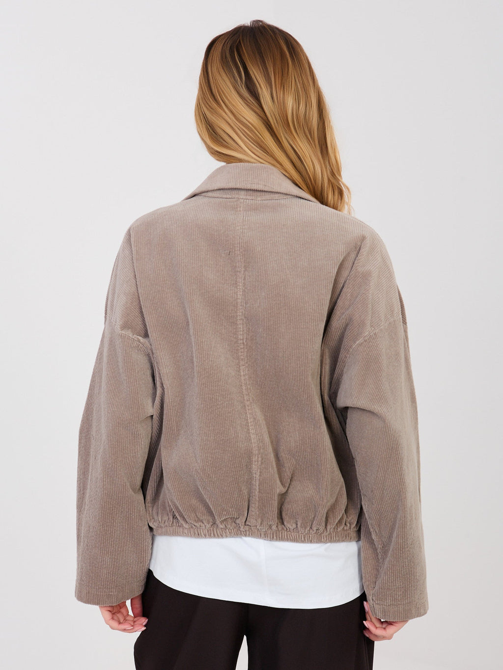 Giacca Bomber in Velluto a Coste con Spille (Hailey)