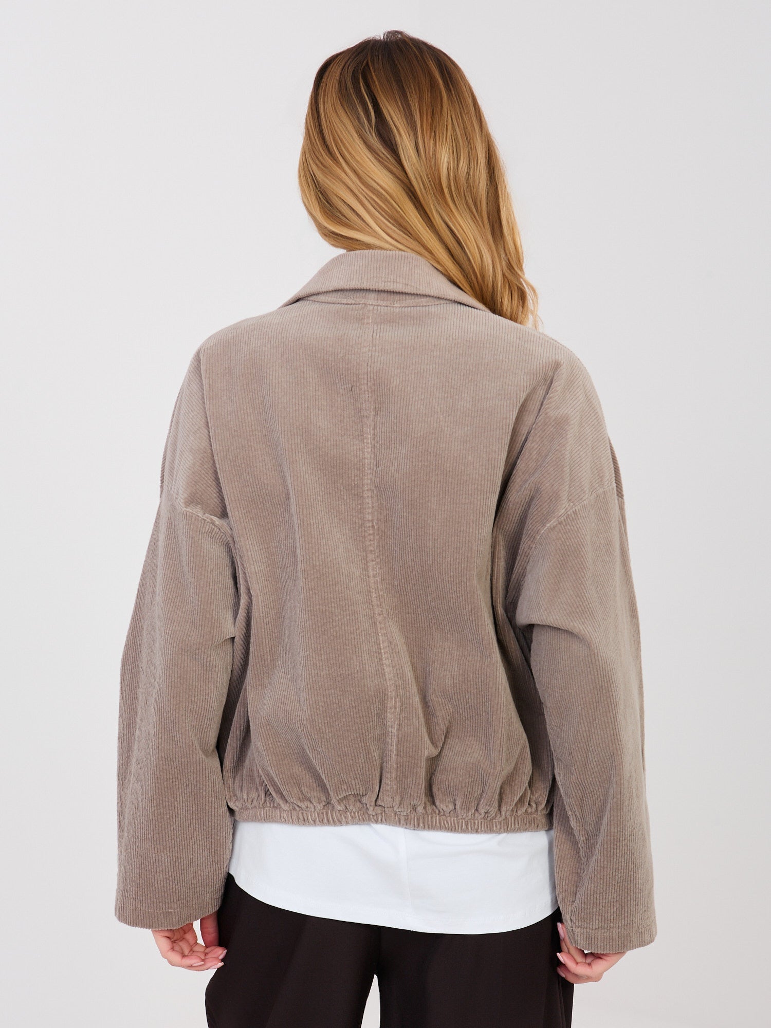 Giacca Bomber in Velluto a Coste con Spille (Hailey)