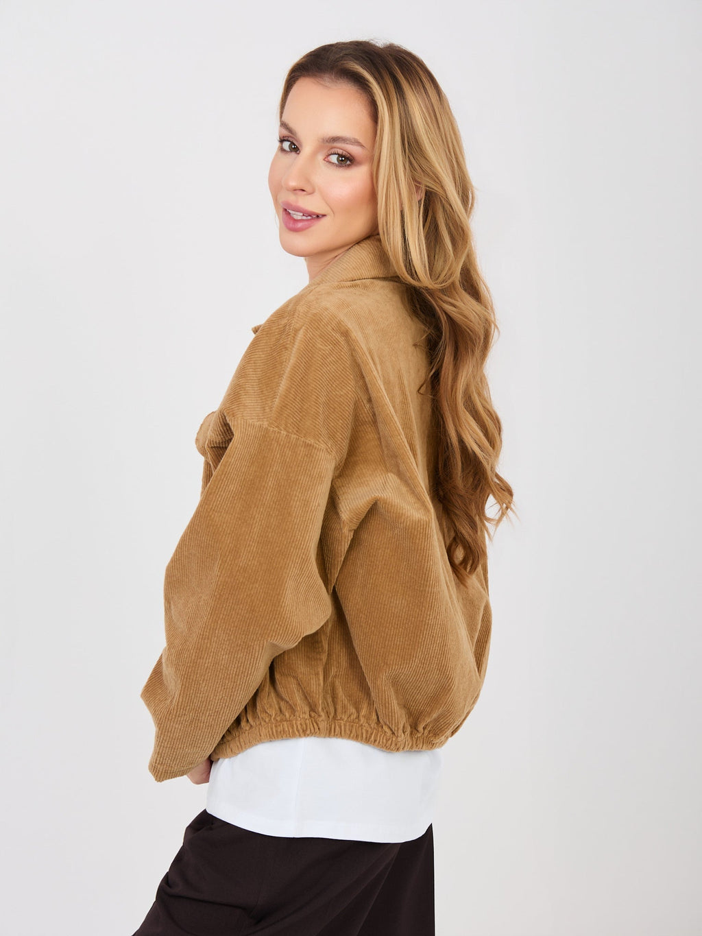 Giacca Bomber in Velluto a Coste con Spille (Hailey)