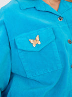 Giacca Bomber in Velluto a Coste con Spille (Hailey)