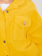 Giacca Bomber in Velluto a Coste con Spille (Hailey)