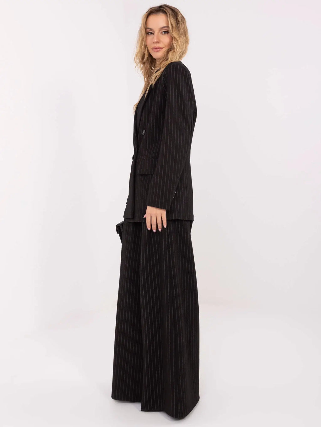 Giacca da donna gessata doppiopetto - 221433