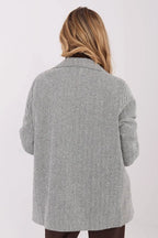 Giacca da donna in misto cashmere con motivo a spina