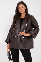 Marrone / Universale Giacca da donna in ecopelle - ADELINE