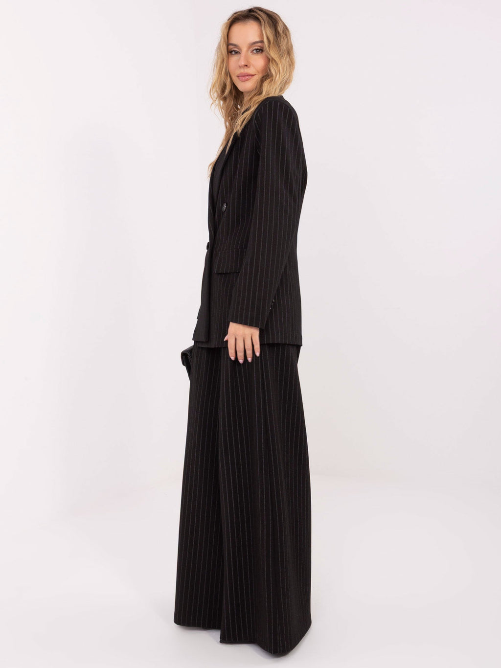 Giacca da donna gessata doppiopetto - 221433