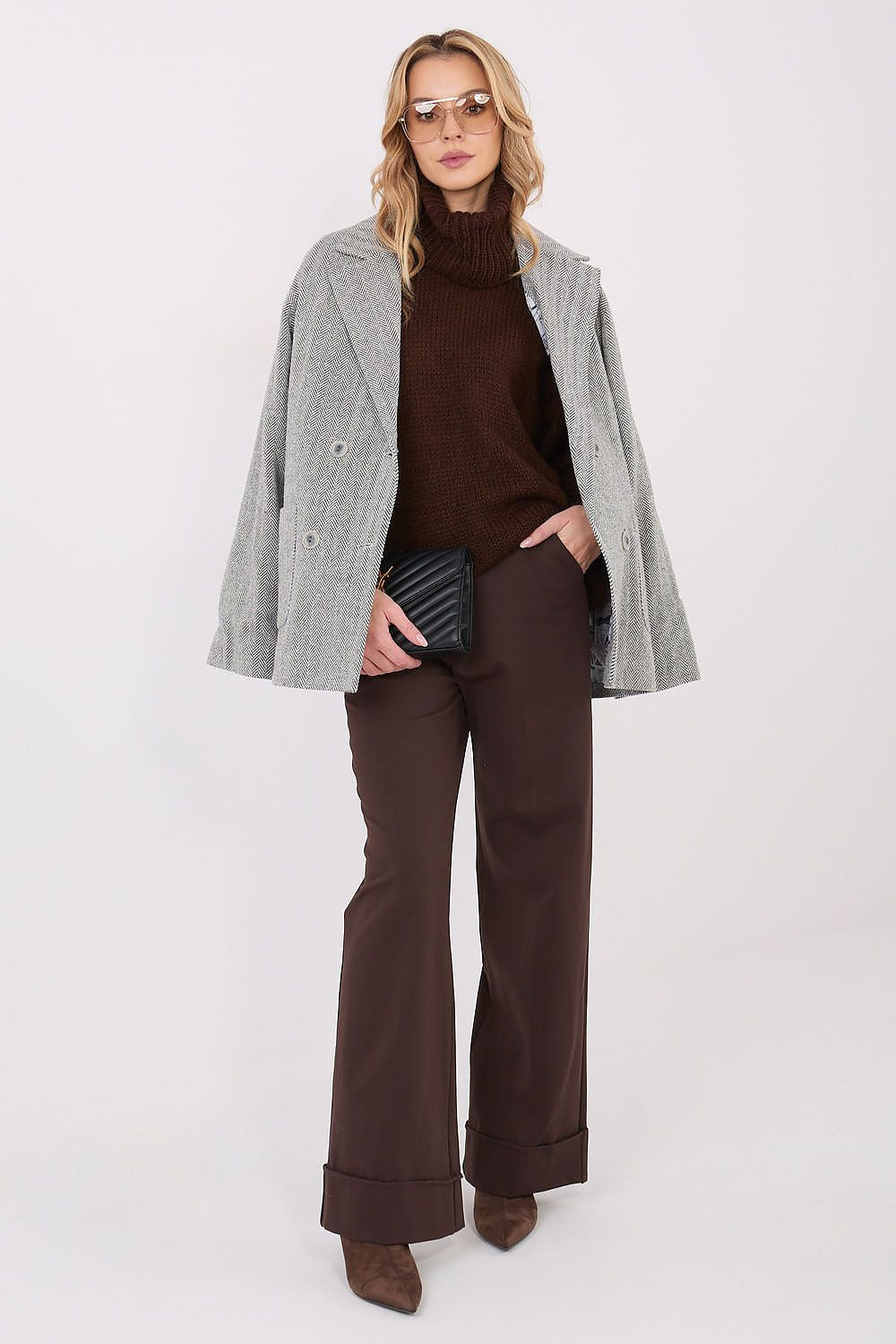 Grigio / Universale Giacca da donna in misto cashmere