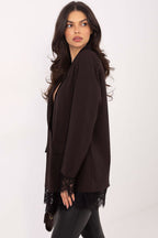 Giacca elegante da donna con dettagli in pizzo e paillettes