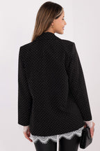 Giacca elegante da donna con dettagli in strass e pizzo