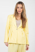 Giallo / S/M Giacca elegante in ecopelle - LORY - 223811