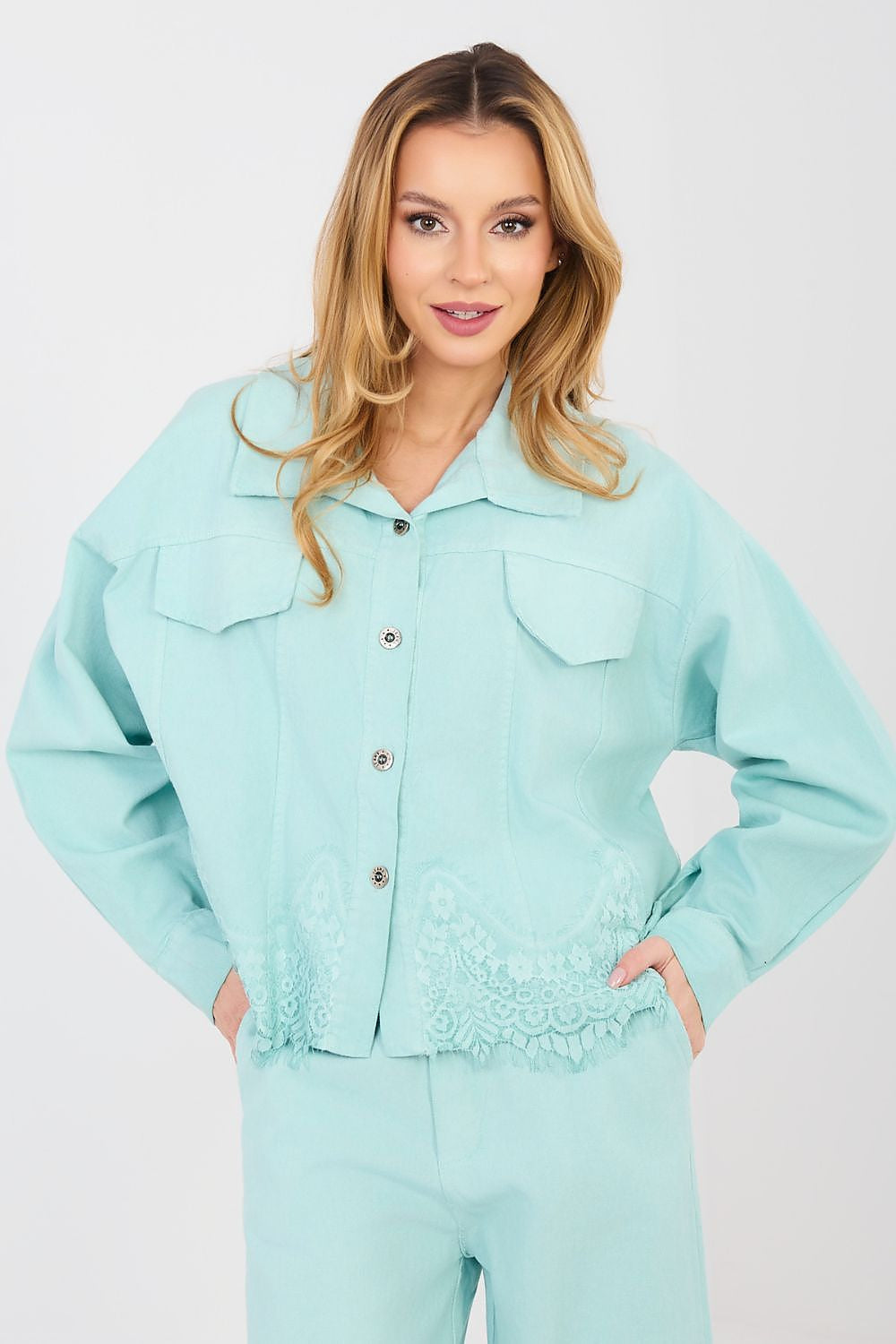 Giacca di jeans donna in cotone alta qualità - 223944