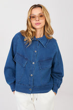 Azzurro / Universale Giacca di jeans da donna in cotone