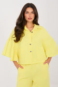 Giallo / Universale Giacca di jeans manica 3/4 - lDA