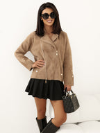 Taglia unica / Beige Giacca in Misto Lana e Angora