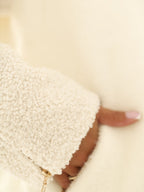 Giacca Stile Alpaca in Misto Lana e Angora con Colletto Zip