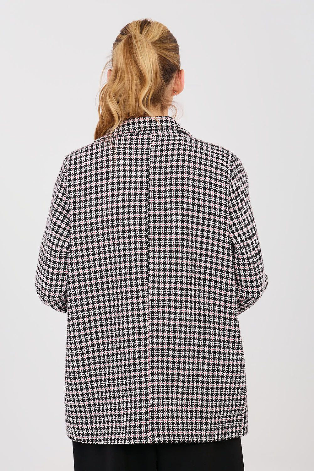 Giacca tweed in cotone di alta qualità con doppio petto