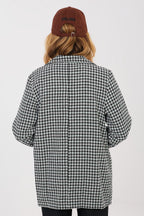 Giacca tweed in cotone di alta qualità con doppio petto