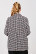 Giacca tweed in cotone di alta qualità con doppio petto