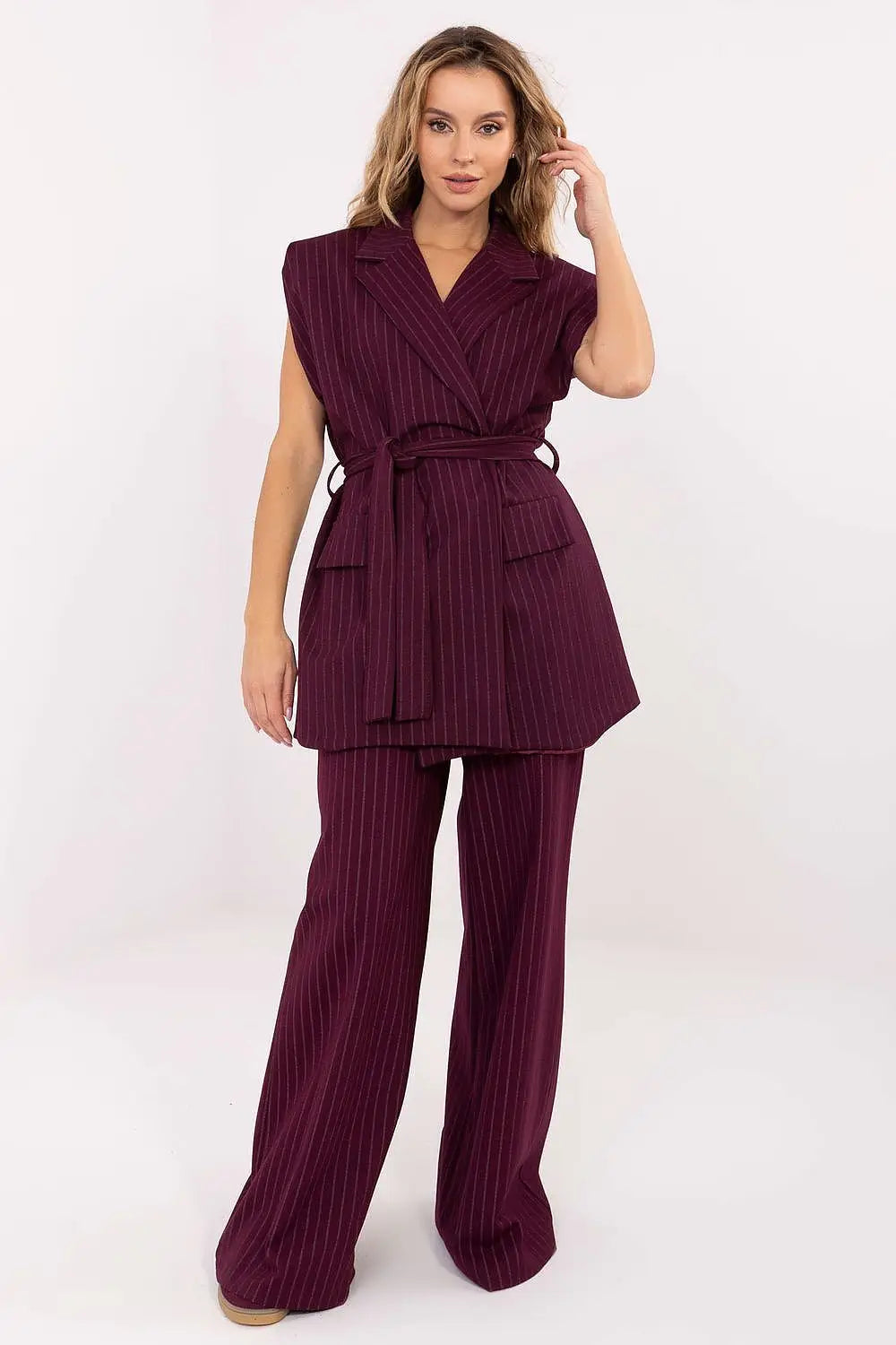 Gilet elegante gessato da donna - 221441