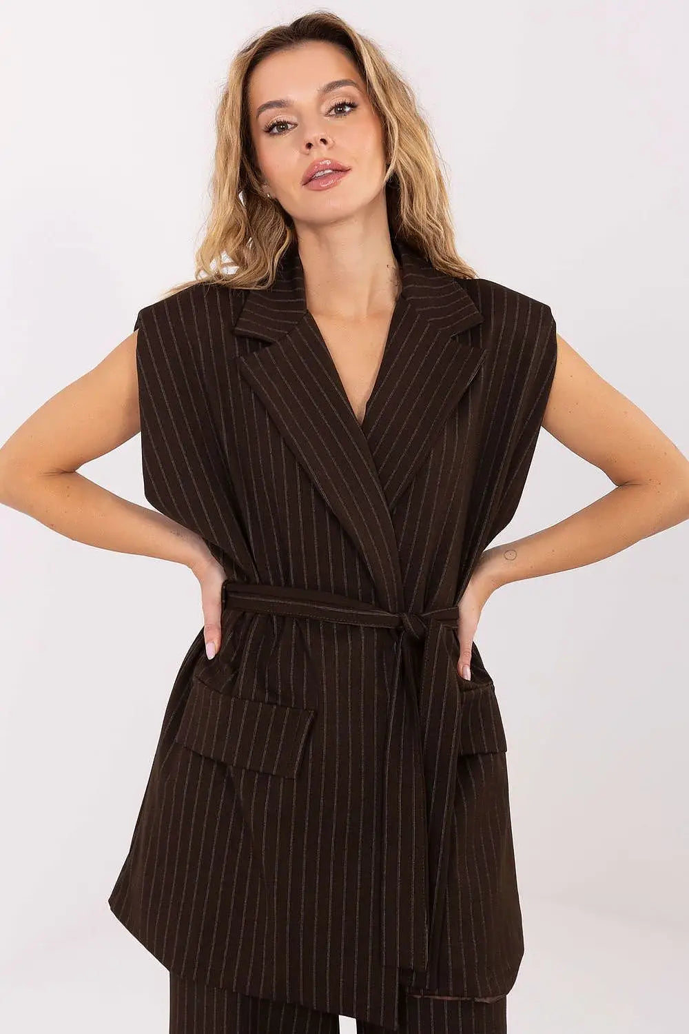 Gilet elegante gessato da donna - 221441