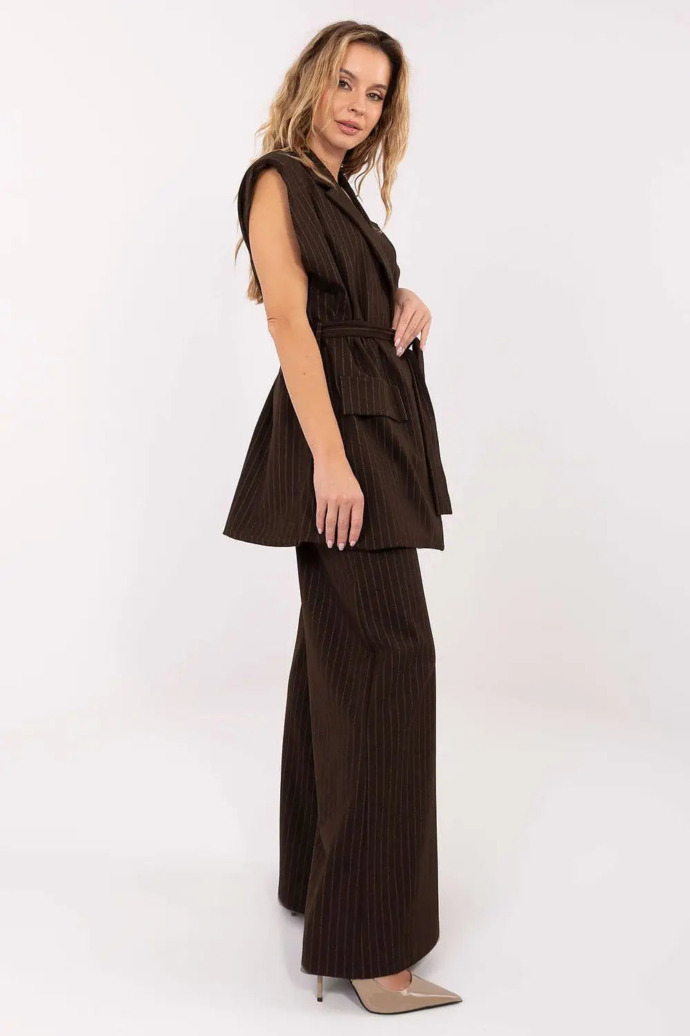 Gilet elegante gessato da donna - 221441