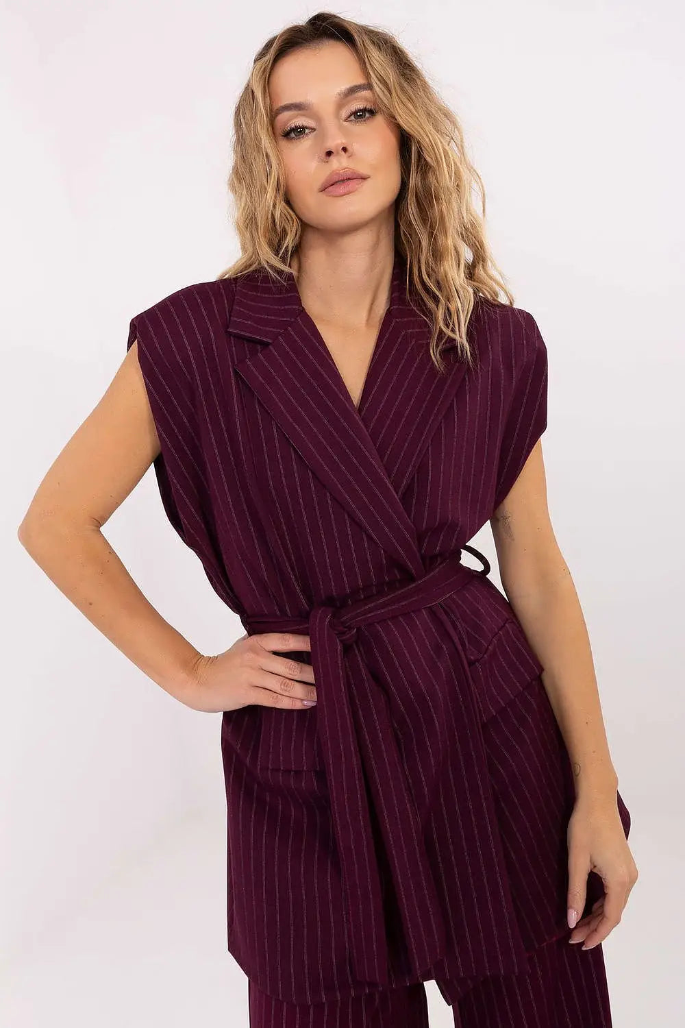 Gilet elegante gessato da donna - 221441