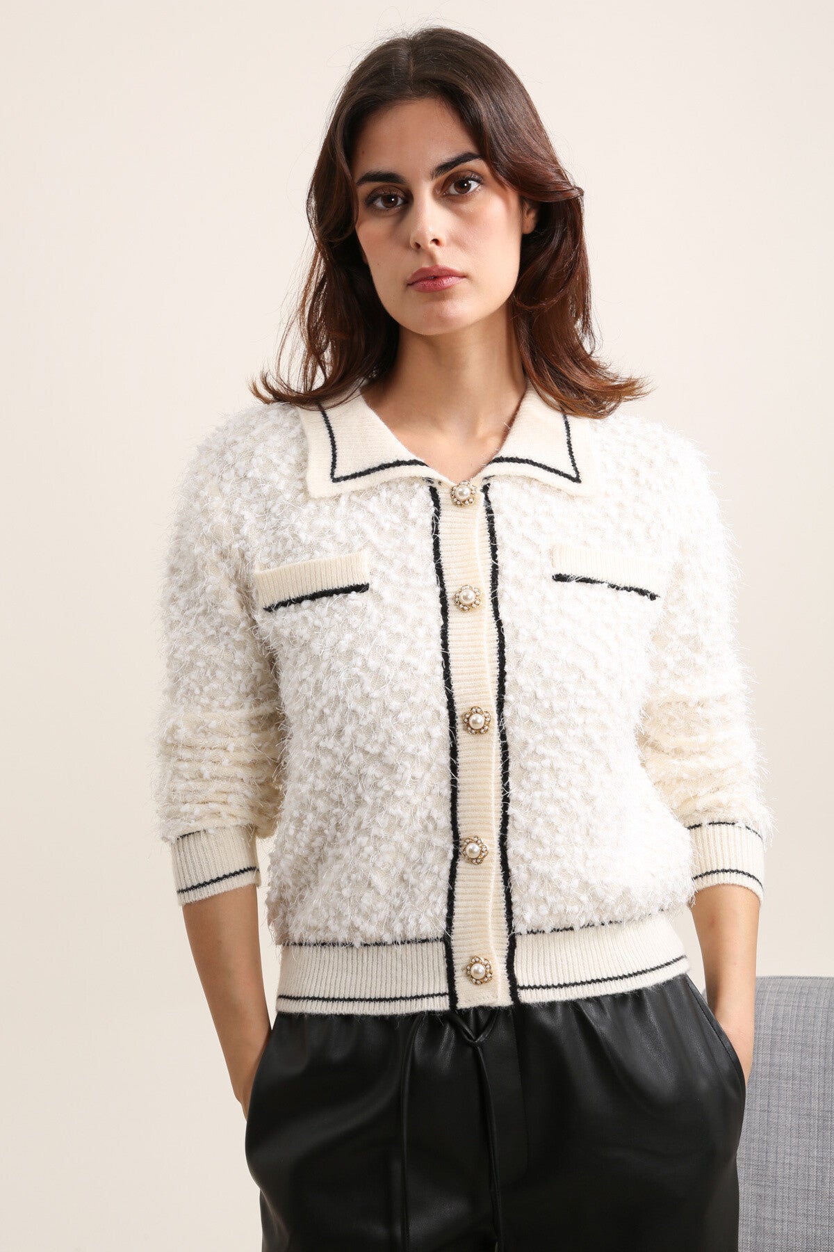 Cardigan a polo