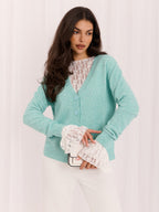 L/XL / Menta Giovanna - Cardigan Casual in Maglia