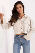 Giubbino corto da donna in cotone -216749