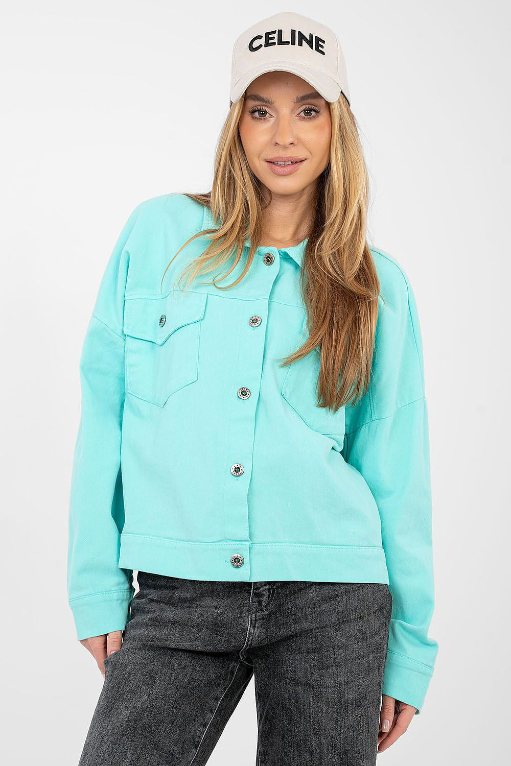 Azzurro / Universale Giubbino in denim di cotone