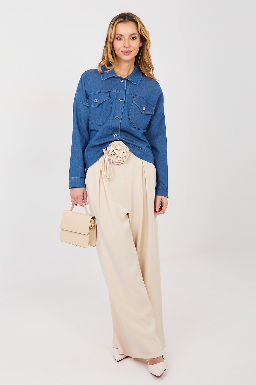 Giubbino in denim di cotone elasticizzato - 223815