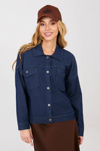 Giubbino in denim di cotone elasticizzato - 223815