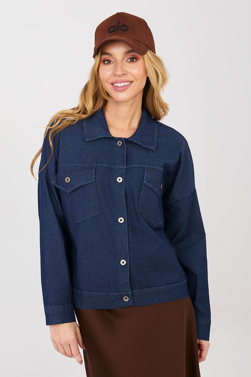 Giubbino in denim di cotone elasticizzato - 223815