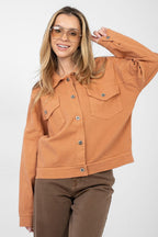 Giubbino in denim di cotone elasticizzato - 223815
