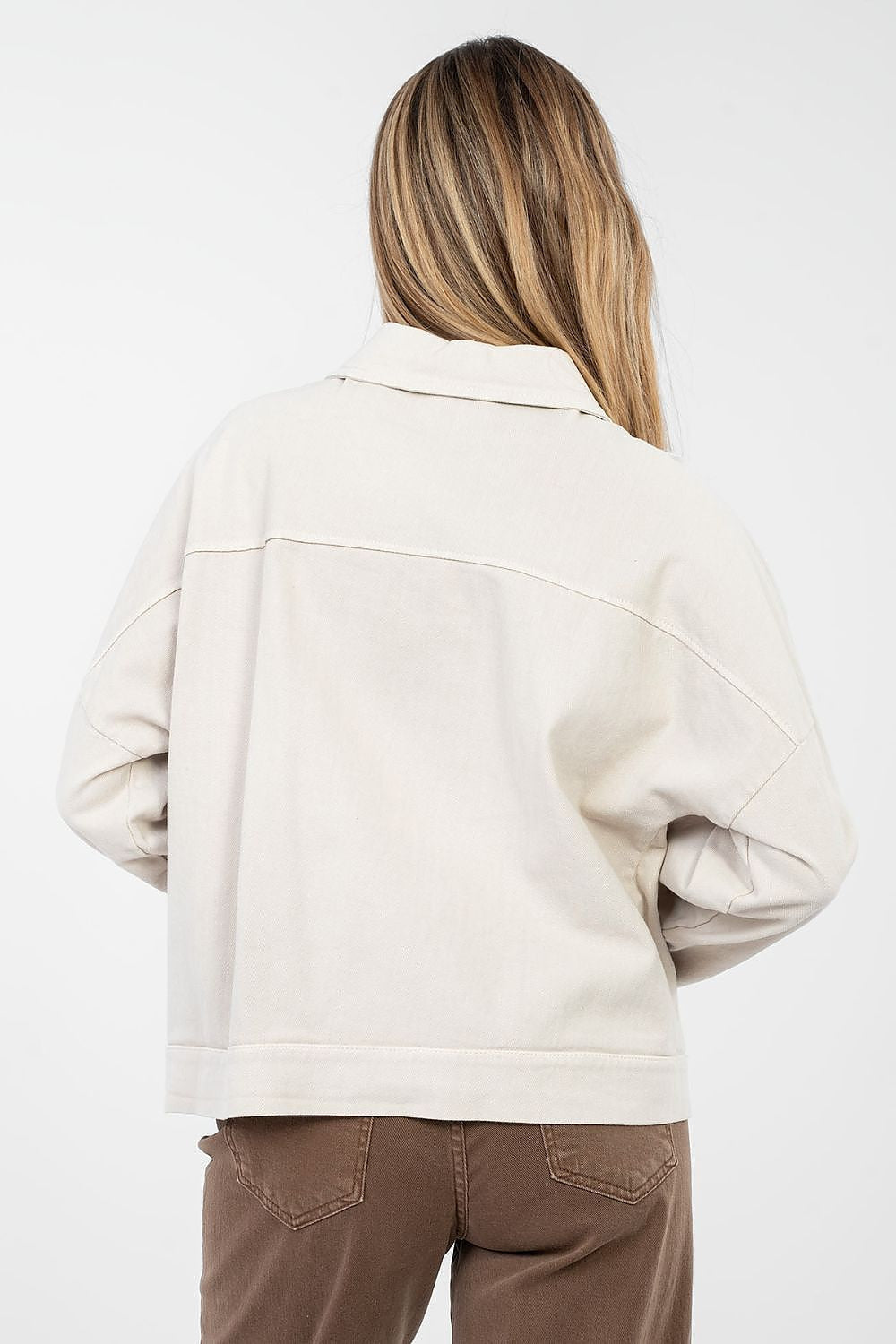 Giubbino in denim di cotone elasticizzato - 223815