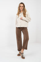 Giubbino in denim di cotone elasticizzato - 223815