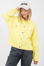 Giallo / Universale Giubbino in denim di cotone