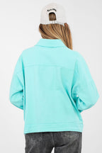 Giubbino in denim di cotone elasticizzato - 223815
