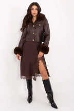 Giubbino in ecopelle con ecopelliccia - 220636