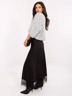 Gonna lunga in raso con pizzo - 220435