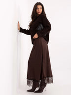 Gonna lunga in raso con pizzo - 220435