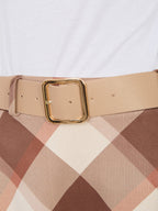 Gonna Maxi a Ruota con Fantasia Quadri e Cintura (Federica)