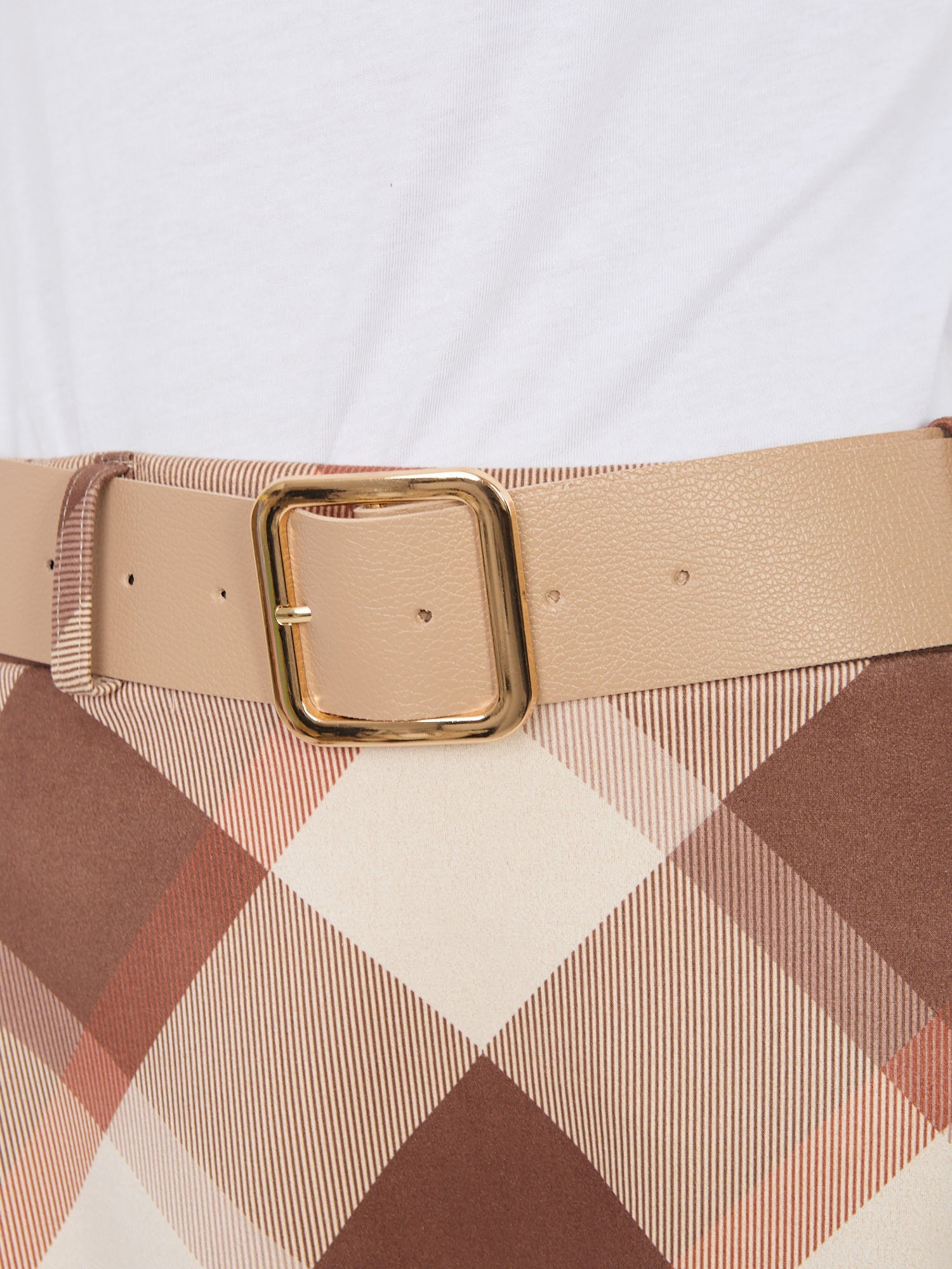 Gonna Maxi a Ruota con Fantasia Quadri e Cintura (Federica)