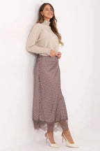 Gonna midi elegante con motivo a pois - 219866