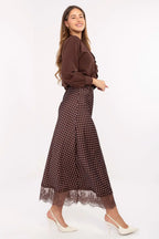 Gonna midi elegante con motivo a pois - 219866