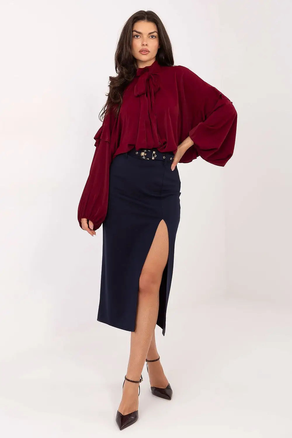 Gonna midi elegante con spacco frontale - 222202