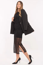 Gonna midi in pizzo traforato - 219891