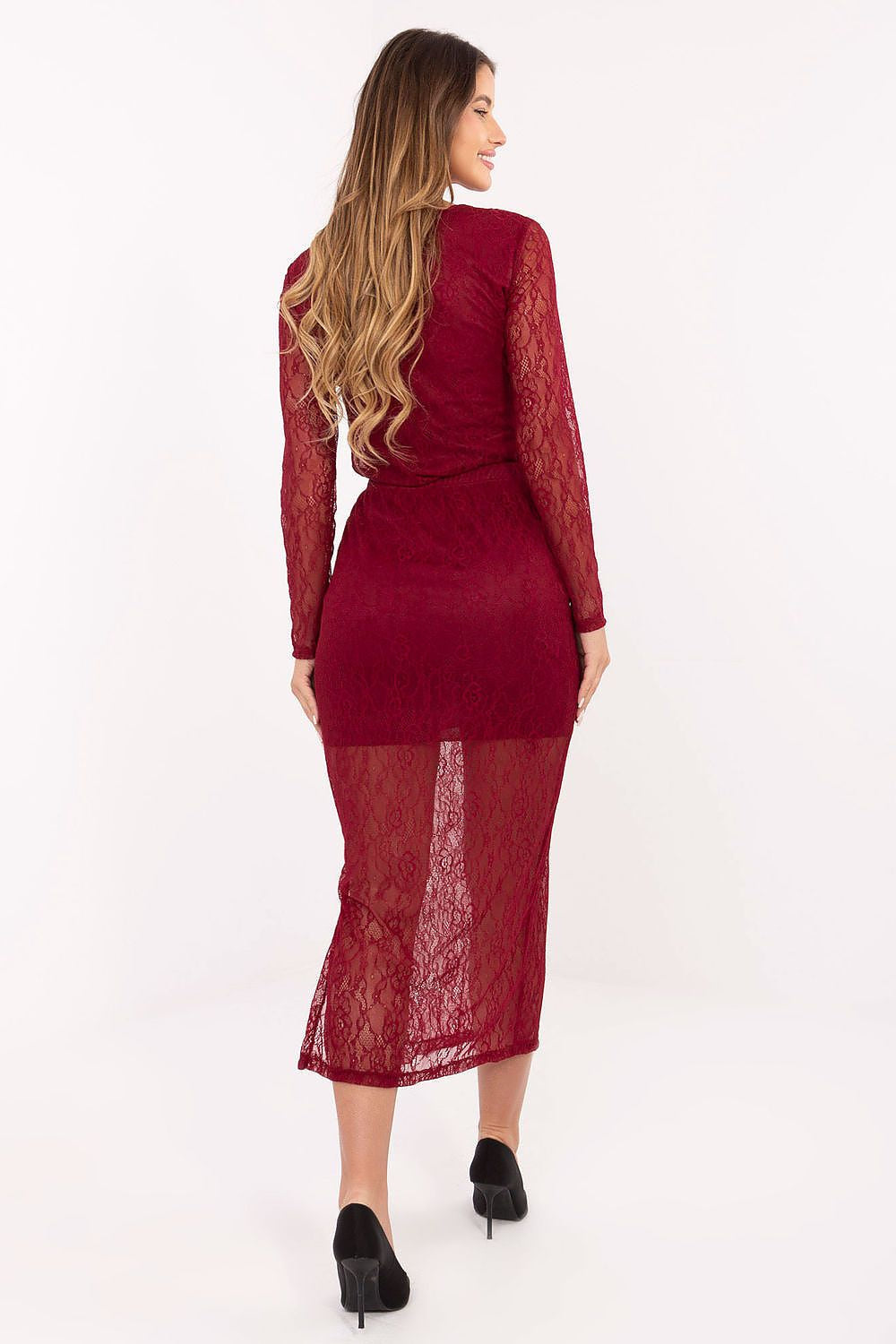 Gonna midi in pizzo traforato - 219891