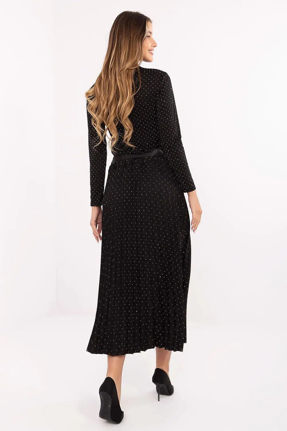 Gonna midi plissettata in viscosa elasticizzata - 219870