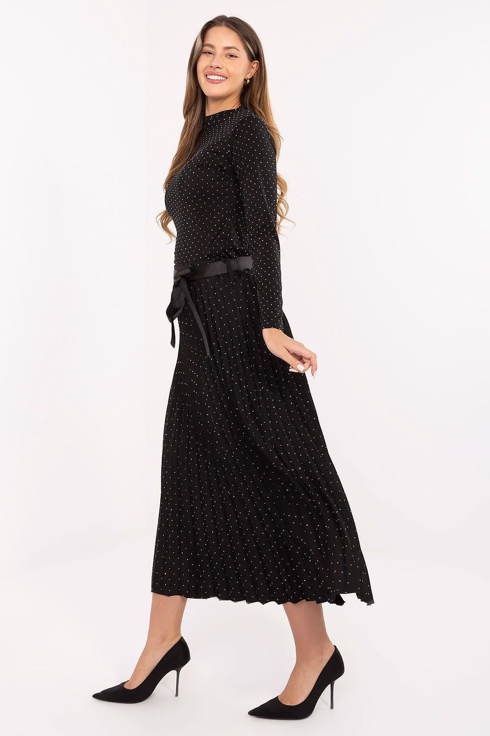 Gonna midi plissettata in viscosa elasticizzata - 219870